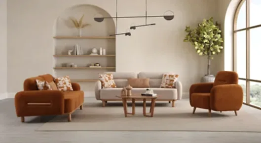 Prada Ahşap Ayaklı Yataklı Koltuk Takımı